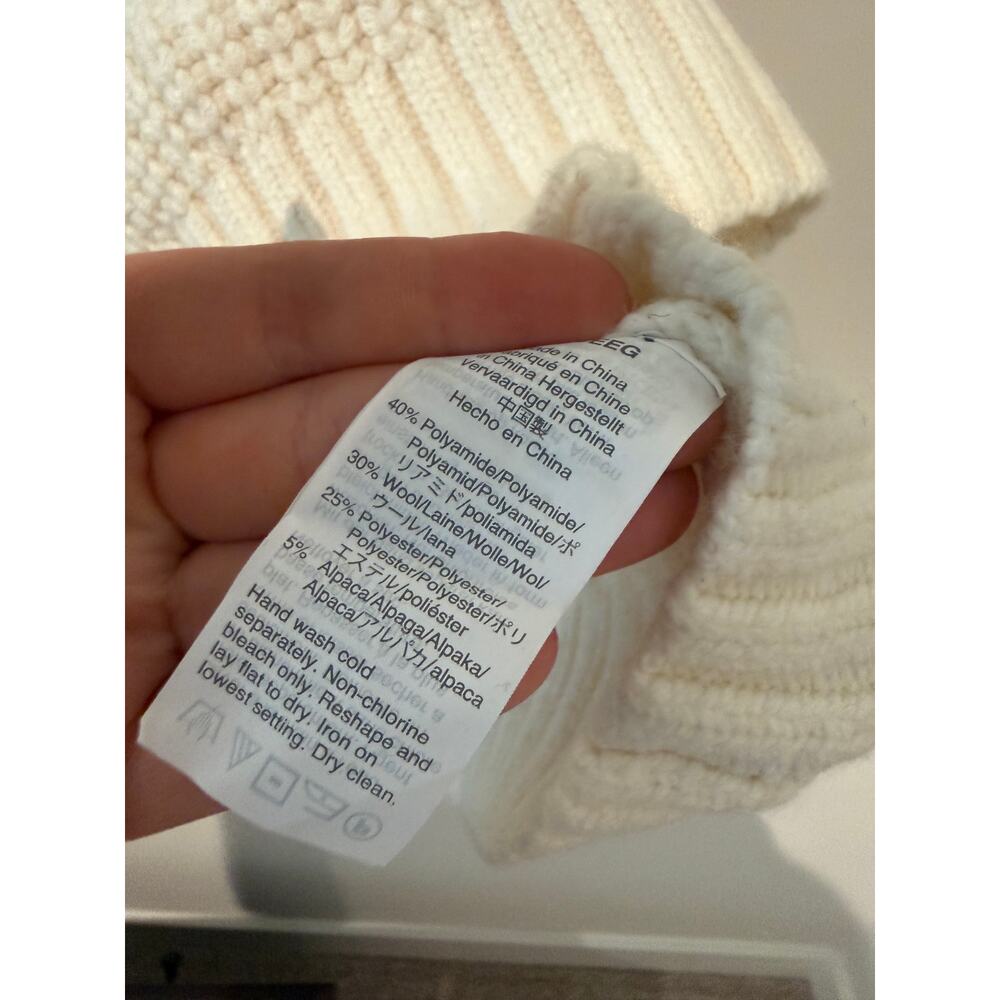 NWOT Madewell Everett Cable Knit Cream Boxy Sweater Plus 2X Academia Cottagecore - Picture 7 of 12